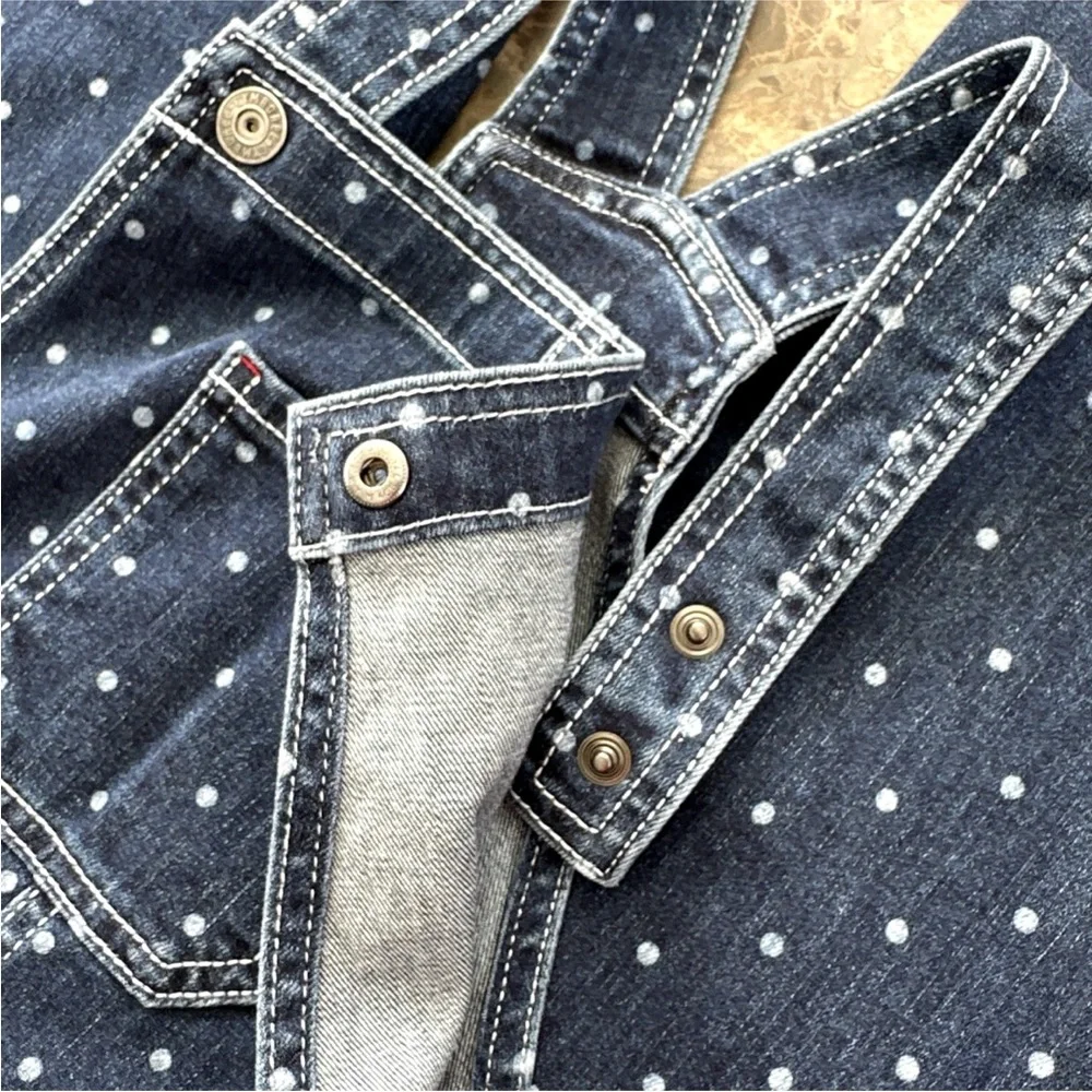 Gymboree Apple Dot Overalls Denim Teachers Favorite School Polka Dot Bib Size 8